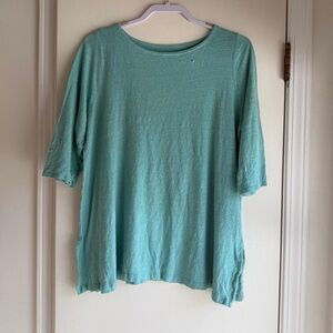 Eileen Fisher Aqua Short Sleeve Tee